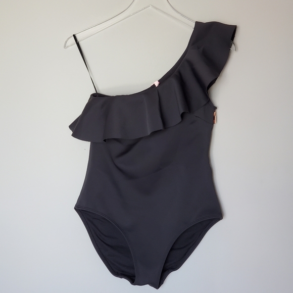 Ted Baker One Shoulder Ruffle Swimsuit - Picture 9 of 10